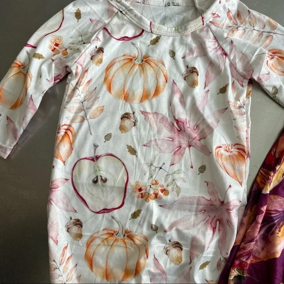 Fall Infant Pajama Dresses - Picture 3 of 4